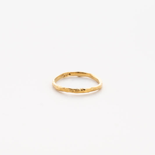 18kt gold plated ring with texture